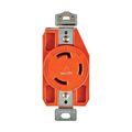 Product Image of Locking Receptacle, #14-8 Awg, 30A, 125V, Back/Side Wiring, Orange, Single, L5-30, 2-Pole 3-Wire, AHIGL530R
