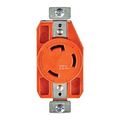 Product Image of Locking Receptacle, #14-8 Awg, 30A, 250V, Back/Side Wiring, Orange, Single, L6-30, 2-Pole 3-Wire, AHIGL630R