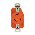 Product Image of Locking Receptacle, #14-8 Awg, 20A, 480V, Back/Side Wiring, Orange, Single, L8-20, 2-Pole 3-Wire, AHIGL820R