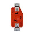 Product Image of Locking Receptacle, #14-8 Awg, 30A, 480V, Back/Side Wiring, Orange, Single, L8-30, 2-Pole 3-Wire, AHIGL830R