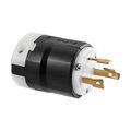 Product Image of Locking Plug, #16-8 Awg, 30A, Industrial, 240V, Back Wiring, Black, White, Ultra Grip, L25-30, AHL2530P