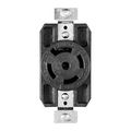 Product Image of Locking Receptacle, #14-8 Awg, 30A, 240/415V, Black, Single, L26-30, 4-Pole, 5-Wire, AHL2630R
