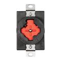 Product Image of Arrow Hart Locking Receptacle, #10-14 Awg, 30A, 480V, Black, Red, 3-Pole, 4-Wire, AHPL20443N