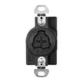 Product Image of Arrow Hart Power Lock Locking Receptacle, #10-14 Awg, 20A, 125V, Black, 3-Pole, 3-Wire, AHPL23000