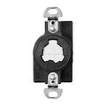 Product Image of Arrow Hart Locking Receptacle, 20A, Hospital, 125V, Back/Side Wiring, Black, Gray, 2-Pole 3-Wire, AHPL23050