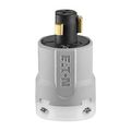 Product Image of Arrow Hart Locking Plug, #12-4 Awg, 20A, Hospital, 125V, Back Wiring, Gray, 2-Pole, 3-Wire, AHPL23056N