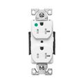 Product Image of Arrow Hart Duplex Receptacle, #14-10 Awg 20A, Healthcare 125V Face, Pvc Base, 5-20R, Duplex, AHTR8300W