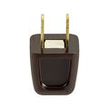 Product Image of Straight Blade Plug, 125V, Two-Pole, Vinyl, Brown, BP2601B-SP
