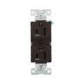 Product Image of Commercial Duplex Receptacle, #14-10 Awg 15A, 125V, Back & Side, Brown, High-Impact Nylon, Pvc, BR15B
