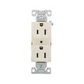 Product Image of Commercial Duplex Receptacle, #14 To 10 Awg 15A, 125V, Light Almond, High-Impact Nylon, Pvc, BR15LA
