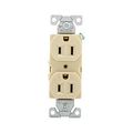 Product Image of Commercial Grade Duplex Receptacle, #14 To 10 Awg 15A, 125V, Ivory, High-Impact Nylon, Pvc, BR15V