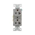 Product Image of Commercial Duplex Receptacle, #14-10 Awg 20A, 125V, Back & Side, Gray, High-Impact Nylon, BR20GY