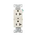Product Image of Commercial Duplex Receptacle, #14-10 Awg 20A 125V, Back & Side, Light Almond, 5-20R, BR20LA