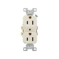 Product Image of Commercial Duplex Receptacle, #14-10 Awg 15A 125V, SideWire, Light Almond, High-Impact Nylon, CR15LA