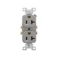 Product Image of Commercial Duplex Receptacle, #14-10 Awg 20A, 125V, SideWire, Gray, High-Impact Nylon, 5-20R, CR20GY