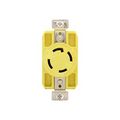 Product Image of Corrosion Resistant Locking Receptacle, #14-10 Awg, 30A, 125/250V, Yellow, L14-30 3-Pole 4-Wire, CRL1430R