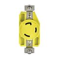 Product Image of Corrosion Resistant Locking Receptacle, #14-10 Awg, 30A, 125V, Yellow, L5-30, 2-Pole 3-Wire, CRL530R