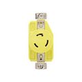 Product Image of Corrosion Resistant Locking Receptacle, #14-10Awg, 20A, 250V, Yellow, L6-20, 2-Pole 3-Wire, CRL620R