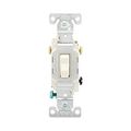 Product Image of Commercial Grade Toggle Switch, #14-10 Awg, 15A, 120/277V, Side Wire, Screw, Light Almond, 3-Way, CS315LA