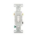 Product Image of Commercial Grade Toggle Switch, #14-10 Awg, 20A, 120/277V, Side Wire, Screw, White, 3-Way, CS320W