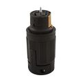 Product Image of Locking Connector, #10-6Awg, 50A, 125/250V, Back Wiring, Black, 3-Pole, 4-Wire, 0.44 To 1.25", CS6364EXBK