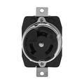 Product Image of Locking Receptacle, #10-6Awg, 50A, 125/250V, Back Wiring, Black, Single, 3-Pole, 4-Wire, Steel, CS6369