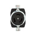 Product Image of Locking Receptacle, #10-6Awg, 50A, 125/250V, Back Wiring, Black, Single, 2-Pole, 3-Wire, Steel, CS6370