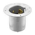 Product Image of Arrow Hart Locking Flanged Inlet, #10-6Awg, 50A, 125/250V, Steel, 3-Pole, 4-Wire, CS6375