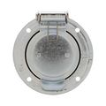 Product Image of Locking Flanged Inlet w/ Lid, #10-6Awg, 50A, 125/250V, Steel, 3-Pole, 4-Wire, CS6376