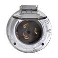 Product Image of Locking Flanged Inlet w/ Lid, #10-6Awg, 50A, 125V, Steel, 2-Pole, 3-Wire, CS6378