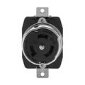 Product Image of Locking Receptacle, #10-6Awg, 50A, 250V, Back Wiring, Black, Single, 2-Pole, 3-Wire, Steel, CS8269