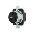 Product Image of Locking Receptacle, #10-6Awg, 50A, 250V, Black, Single, 3-Phase, 3-Pole, 4-Wire, Steel, CS8369-BU