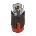 Product Image of Locking Plug, #10-6Awg, 50A, 480V, Back Wiring, Black, Red, 2-Pole, 3-Wire, 0.44 To 1.06 In, CS8465EX