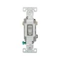 Product Image of Commercial Grade Toggle Switch, #14-10 Awg, 15A, 120/277V, Back & Side, Screw, Gray, 3-Way, CSB315GY