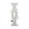 Product Image of Commercial Grade Toggle Switch, #14-10 Awg, 15A, 120/277V, Back & Side, Screw, White, 3-Way, CSB315W