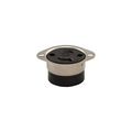 Product Image of Safety Grip Locking Flanged Outlet, #14-8 Awg, 15A, 125V, L1-15, 2-Pole, 2-Wire, Plated Brass, CWL115FO