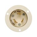 Product Image of Auto Grip Locking Flanged Inlet, #14-8 Awg, 30A, 600V, White, L9-30, 2-Pole 3-Wire, CWL930FI