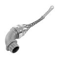 Product Image of Strain Relief Deluxe Cord Grip, 90 Degree, 0.25-0.31" Cord Dia. 3/4" Fitting, Male Mesh Body, DC200250-90