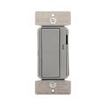 Product Image of Decorator Dimmer, Preset Feature, #14 -12 Awg 120V, Slide Actuator, 1-Pole, 3-Way, 600W, Gray, DLC03P-GY