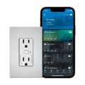 Product Image of Plt Wi-Fi Smart Duplex Receptacle, 120V, Split Control 15A, 1/2 Hp, 120V Silver Granite, EWFTRCR15-SG-BX-L