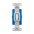 Product Image of Ezlink Modular Toggle Switch, 15 A, 120-277 Vac, 60 Hz, Single-Pole, Three-Wire, White, EZ1201W