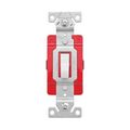 Product Image of Ezlink Modular Toggle Switch, 20 A, 120-277 Vac, 60 Hz, Single-Pole, Three-Wire, White, EZ1221W