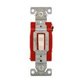 Product Image of Ezlink Modular Toggle Switch, 20 A, 120-277 Vac, 60 Hz, 3-Pole, 4-Wire, Light Almond, EZ1223LA