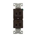 Product Image of Ezlink Modular Duplex Receptacle, 15 A, 125 Vac, 60 Hz, Nema 5-15R, Three-Wire, Brown, EZ5262B