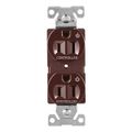 Product Image of Ezlink Modular Duplex Receptacle, 15 A, 125 Vac, 60 Hz, Dual Controlled, 3-Wire, Brown, EZ5262CDB