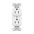 Product Image of Ezlink Modular Duplex Receptacle, 15 A, 125 Vac, 60 Hz, Dual Controlled, 3-Wire, White, EZ5262CDW