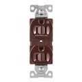 Product Image of Ezlink Modular Duplex Receptacle, 15 A, 125 Vac, 60 Hz, Half Controlled, 3-Wire, Brown, EZ5262CHB