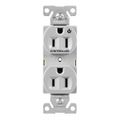 Product Image of Ezlink Modular Duplex Receptacle, 15 A, 125 Vac, 60 Hz, Half Controlled, 3-Wire, Gray, EZ5262CHGY