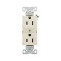 Product Image of Ezlink Modular Duplex Receptacle, 15 A, 125 Vac, 60 Hz, Nema 5-15R, 3-Wire, Light Almond, EZ5262LA