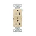 Product Image of Ezlink Modular Duplex Receptacle, 15 A, 125 Vac, 60 Hz, Split Control, Nema 5-15R, 3-Wire, Ivory, EZ5262SCV